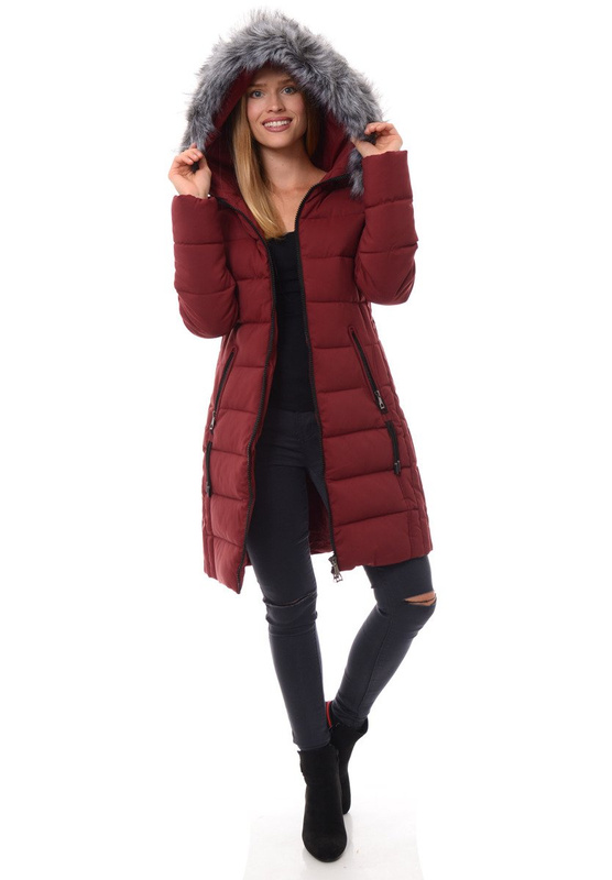 Damska Kurtka Ortalionowa Milena Bordowa