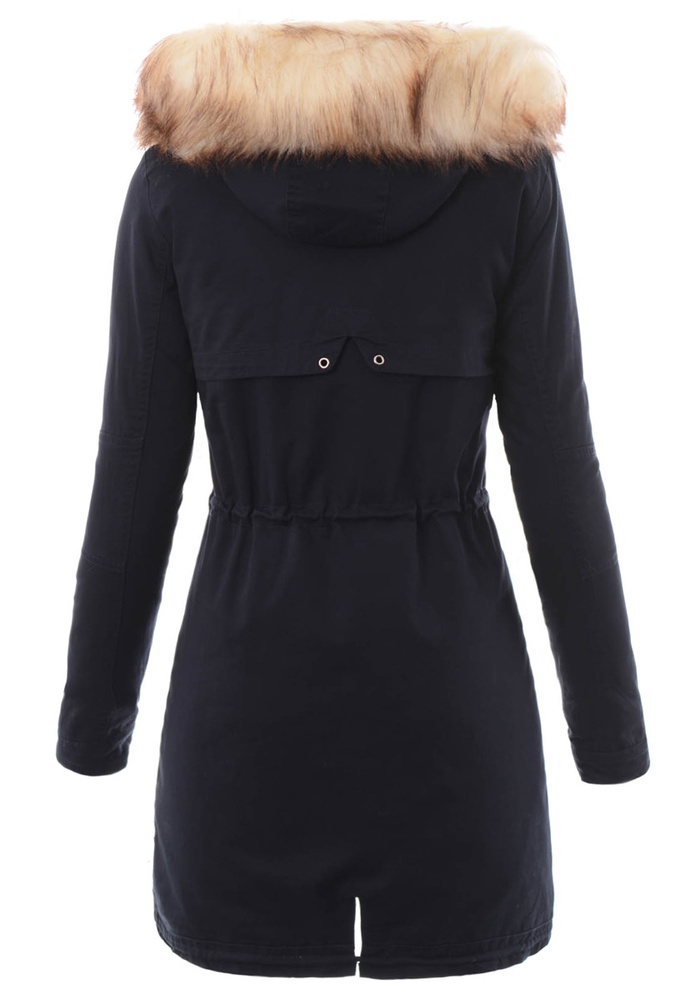 Damska Kurtka Parka Zimowa 2w1 Melka Granat