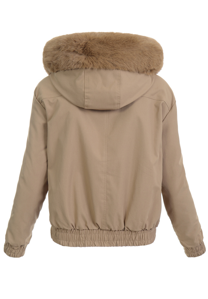 Damska Kurtka Parka Zimowa Alessia Jasno Brązowa