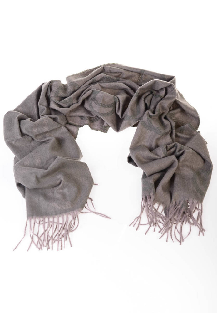 Szal Damski Wzór W Koła Brązowo-Zielony