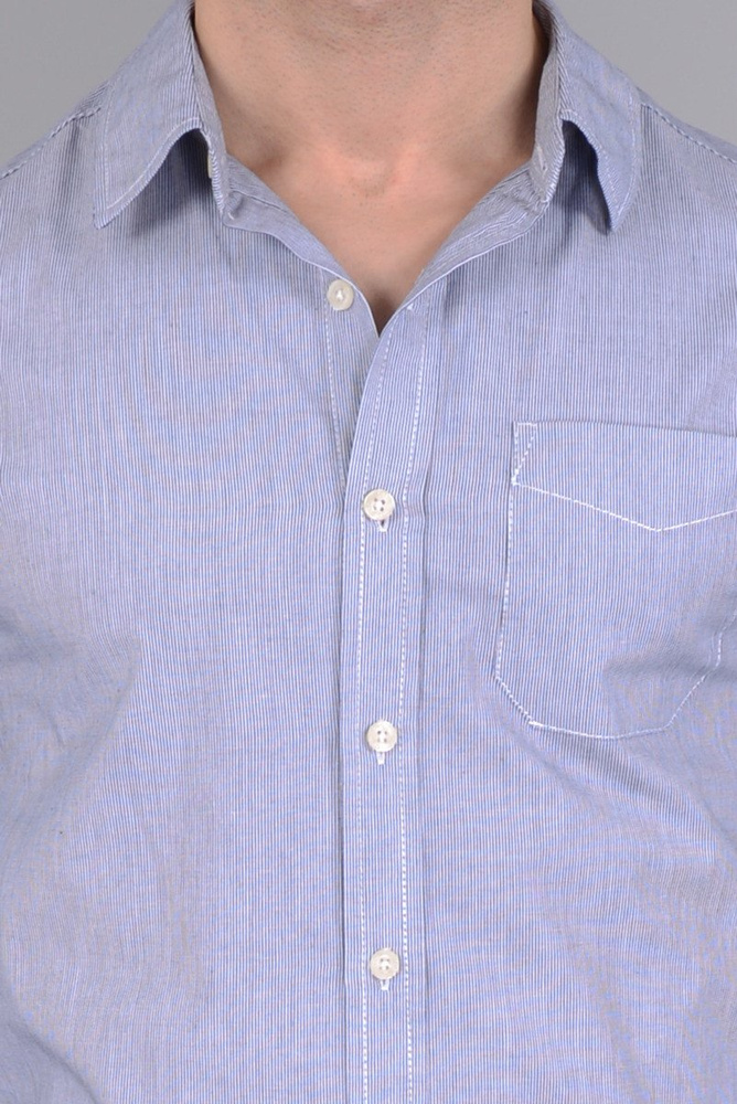 Koszula Męska Niebieskie Prążki