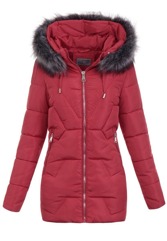 Damska Kurtka Ortalionowa Sara Bordowa