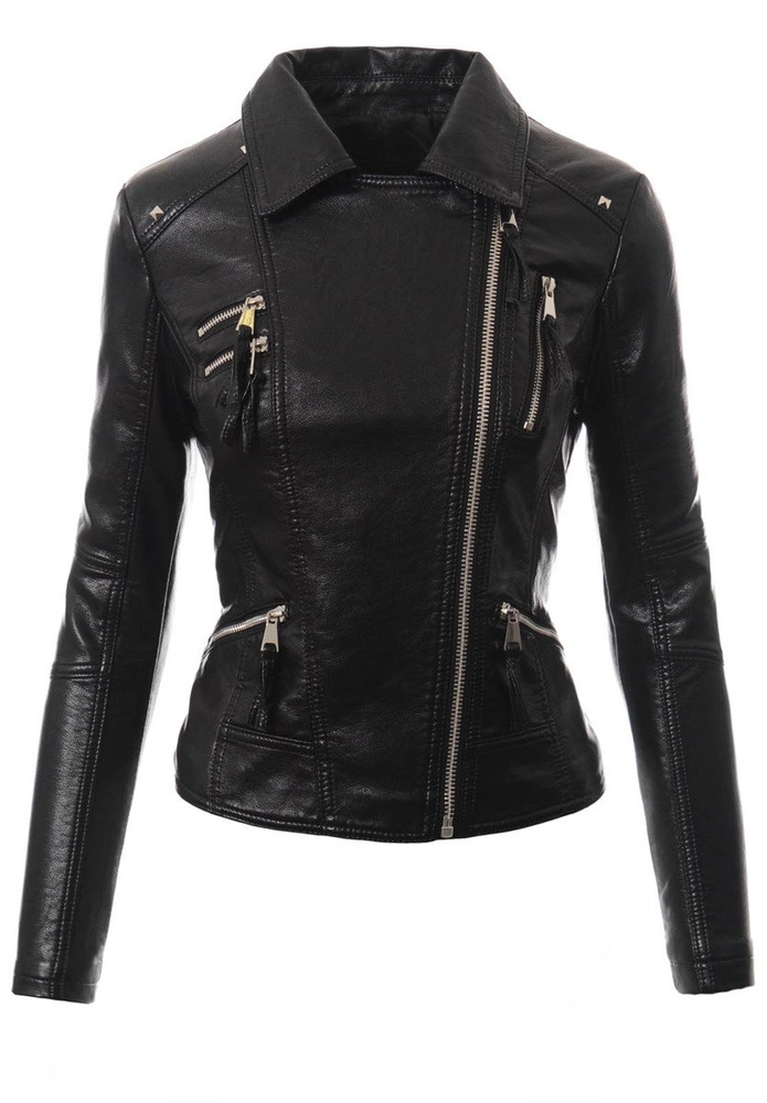 Rewelacyjna Damska Kurtka Ramoneska Czarna