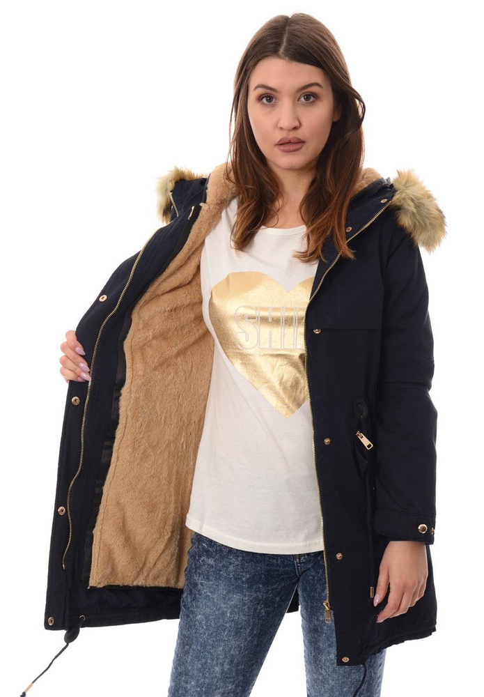 Damska Kurtka Parka Zimowa 2w1 Karola Granat