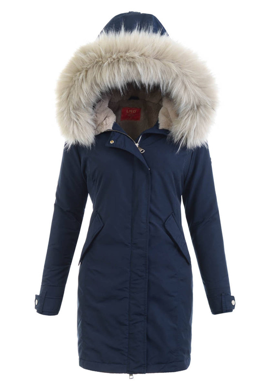 Parka Zimowa Parka Andrea Granatowa