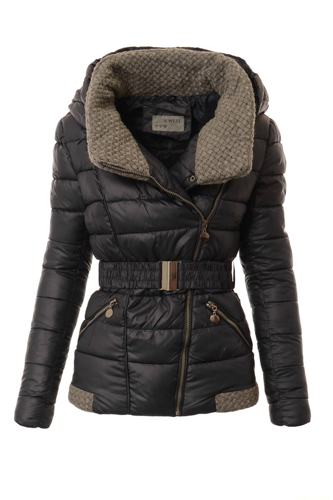 Damska Zimowa Ortalionowa Kurtka Alisa Granatowa