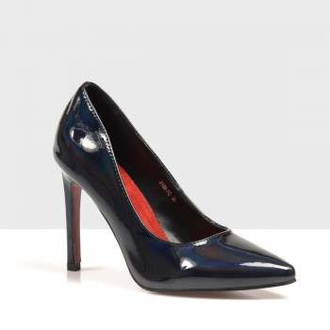 Czarne Szpilki Lu Boo Hologramowe