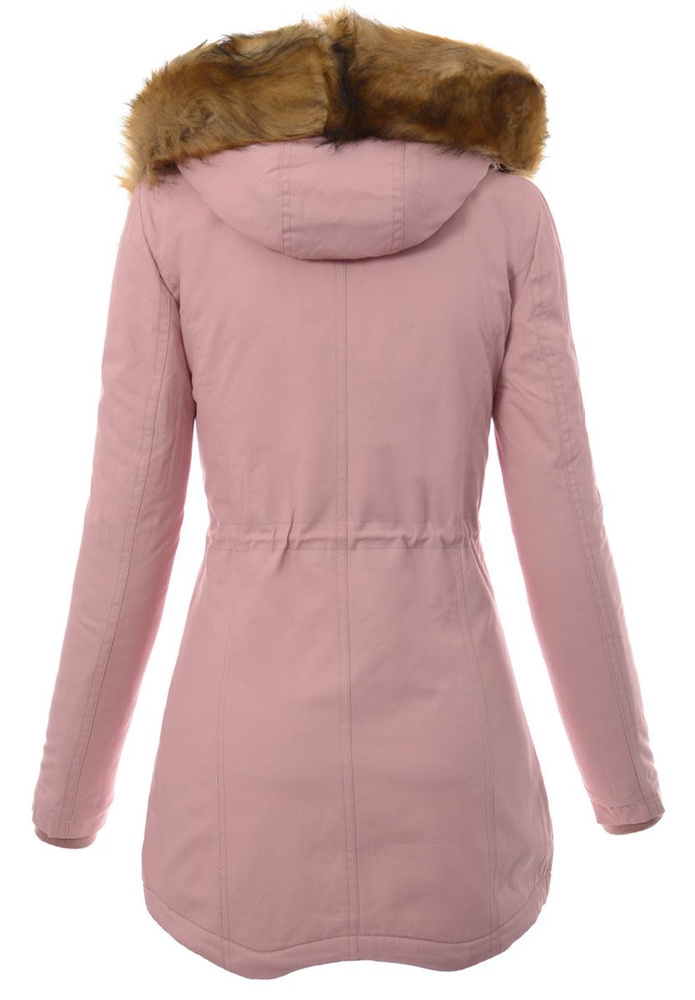 Damska Kurtka Parka Zimowa Adelina Różowa