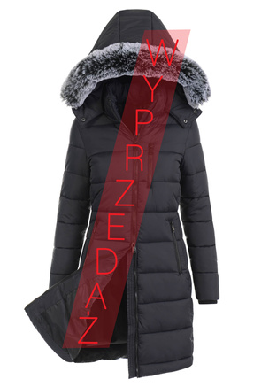 Damska Kurtka Ortalionowa Długa Izabela Czarna