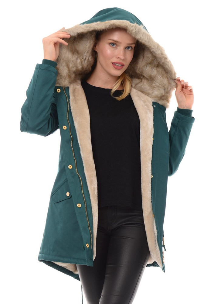 Damska Zimowa Parka Roksana Zielona