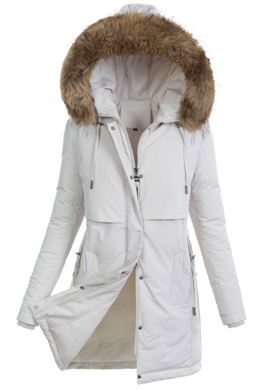 Damska Kurtka Zimowa Elwira Ecru