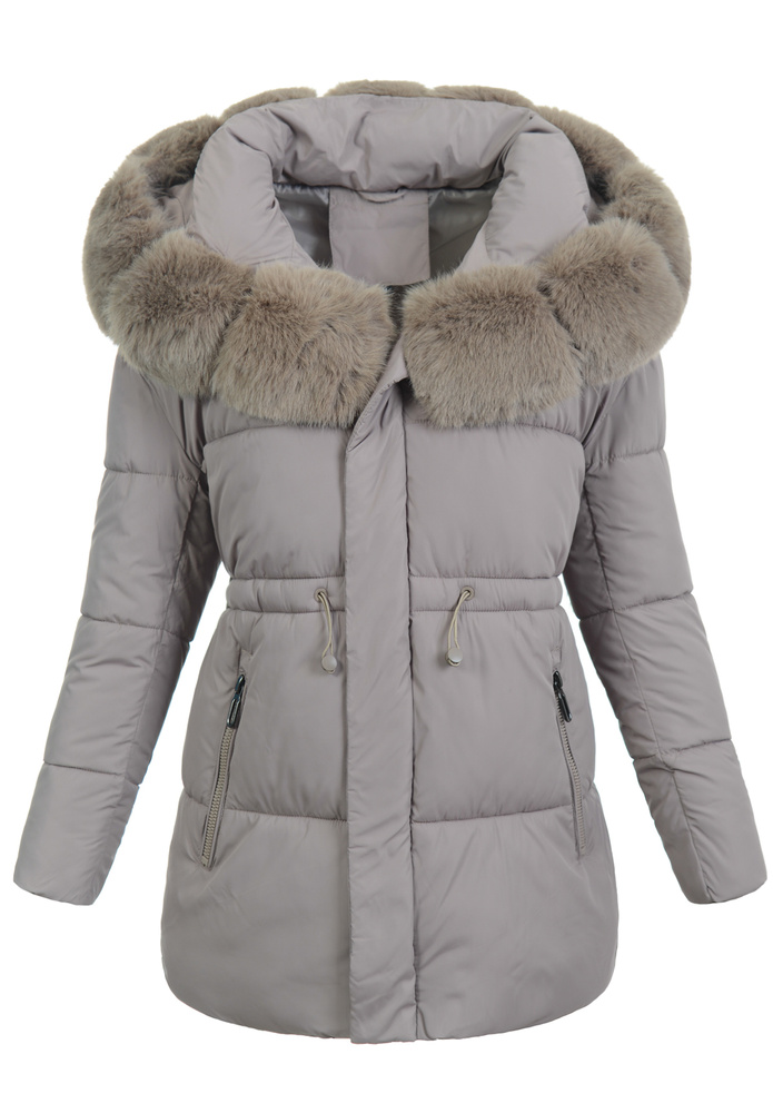 Damska Kurtka Zimowa Hortensja Brązowa