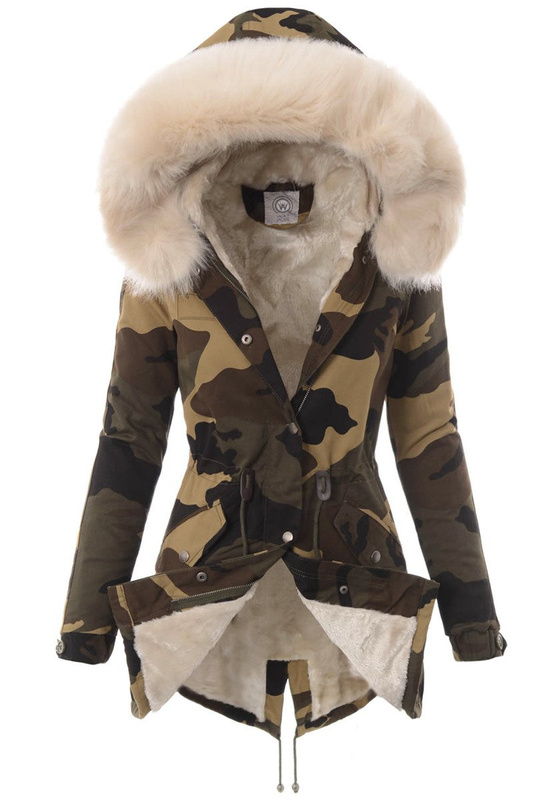 Parka Filomena Moro z Futerkiem Ecru