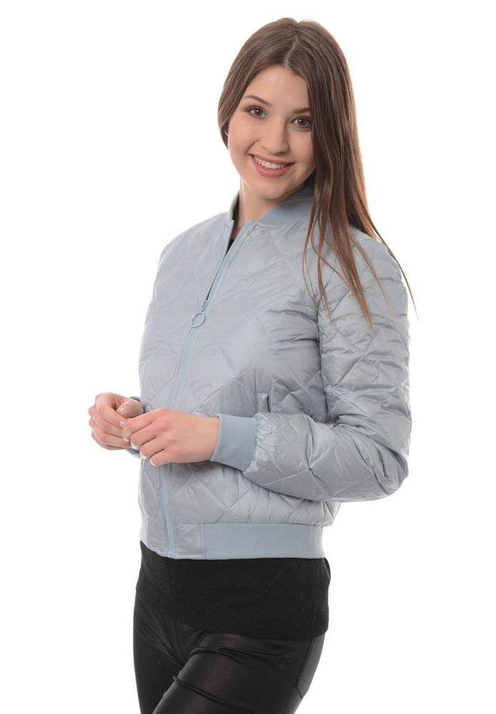 Damska Wiosenna Kurtka Puchowa Błękitna