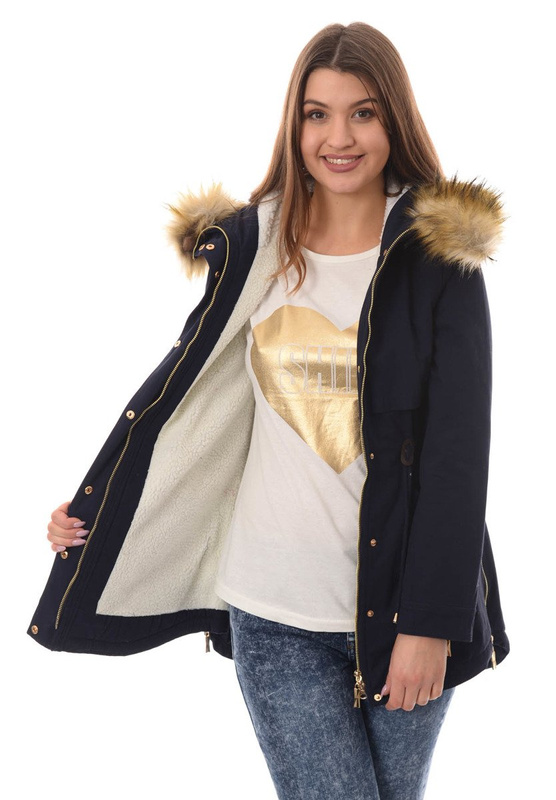 Parka Zimowa Karmen Granatowa