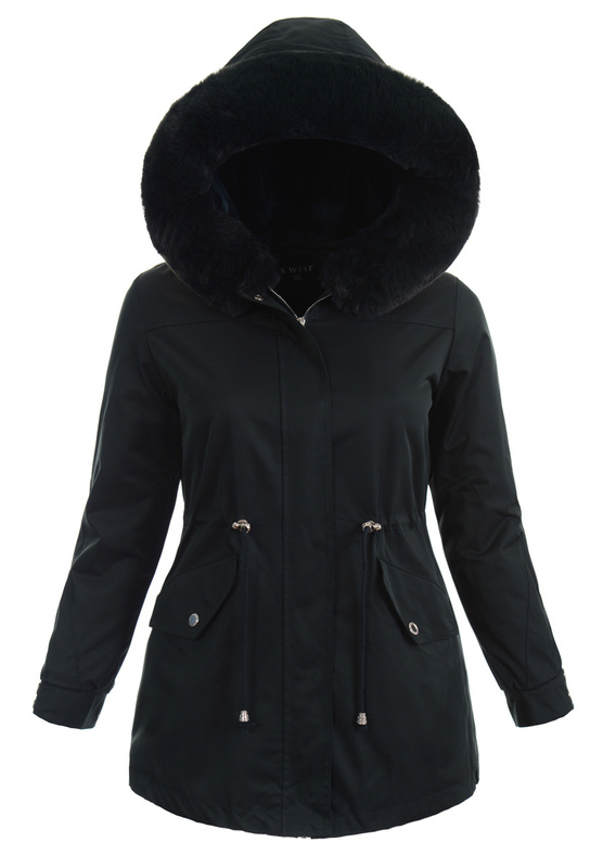 Damska Kurtka Parka Angelika Butelkowo Zielona