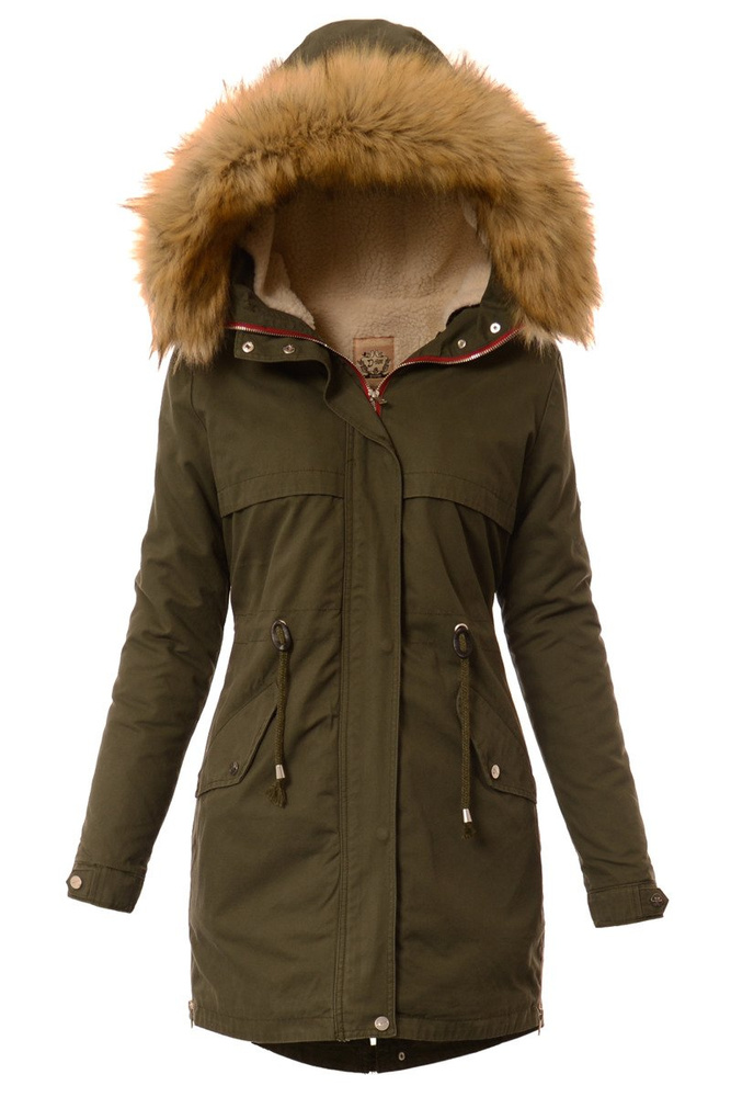 Damska Kurtka Parka Zimowa 2w1 Nataly Zielona