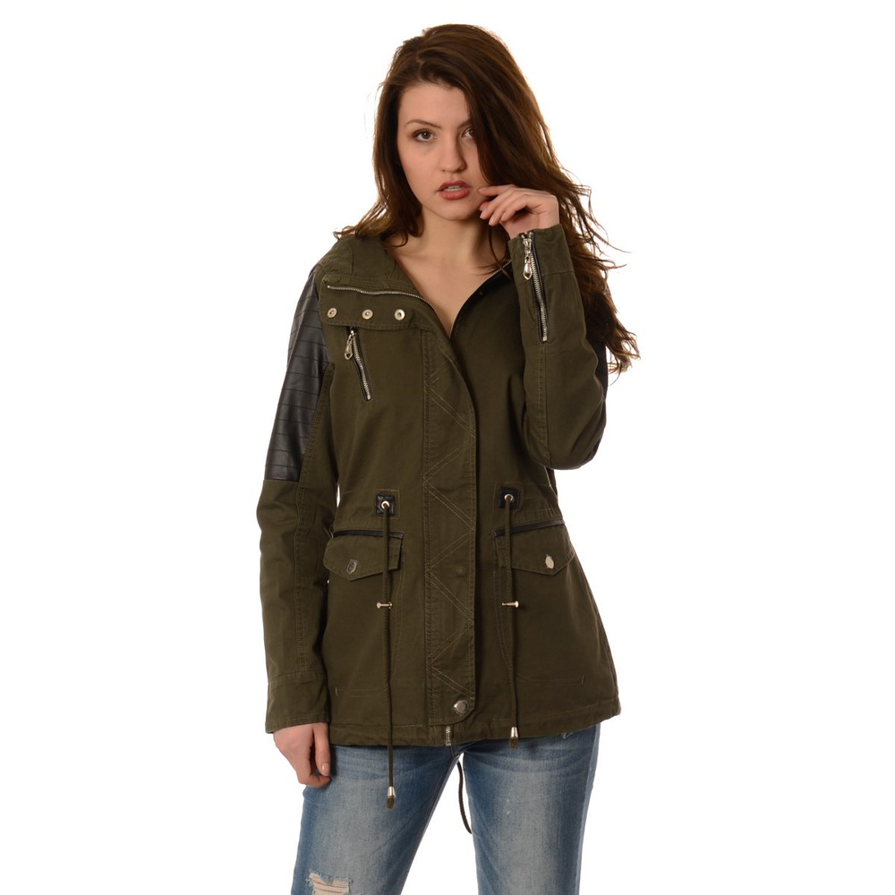 Damska Kurtka Parka Przejściowa Clarisse Zielona