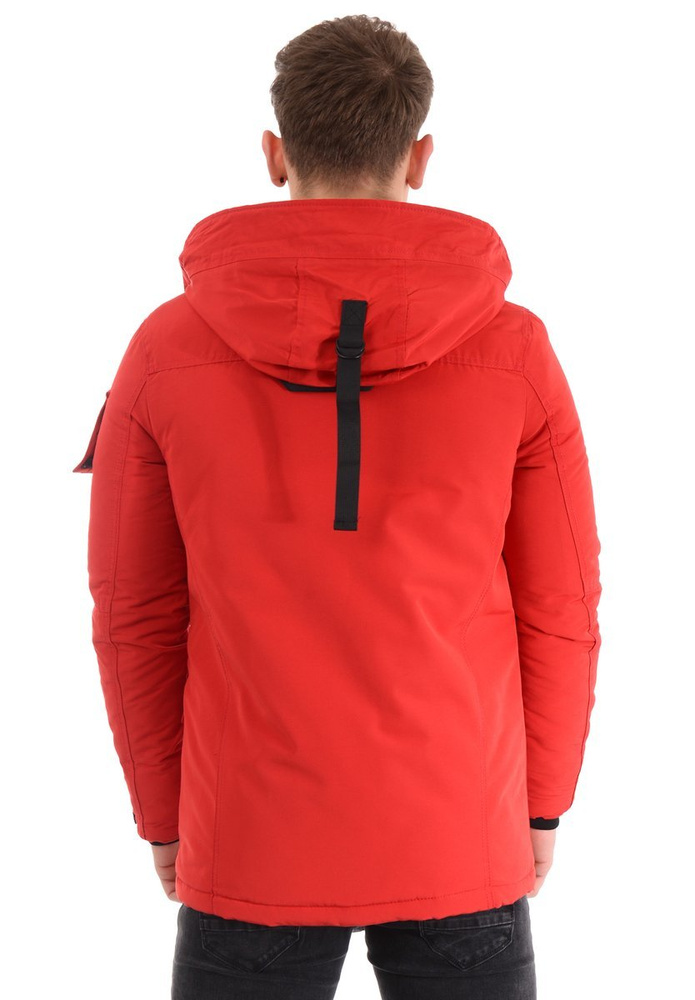 Męska Zimowa Kurtka Czerwona