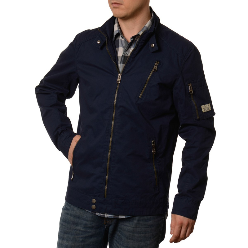 Męska Wiosenna - Jesienna Kurtka Tomas Niebieska