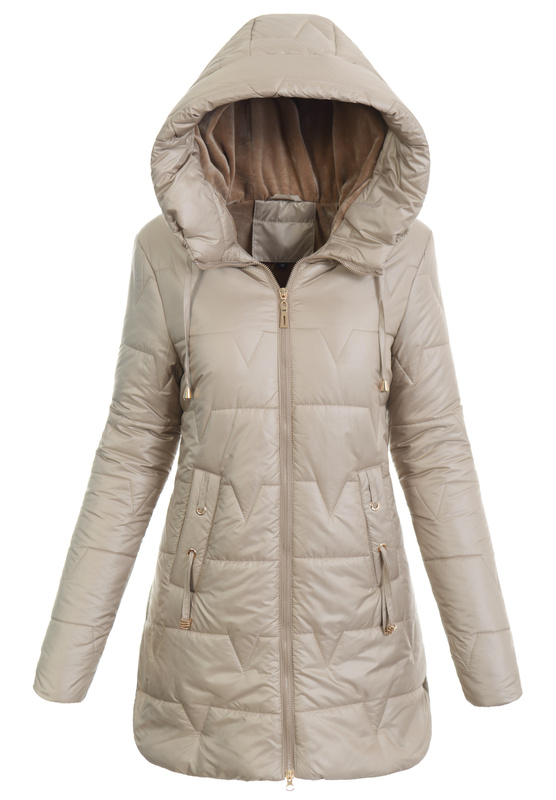 Damska Kurtka Zimowa Alina Beżowa