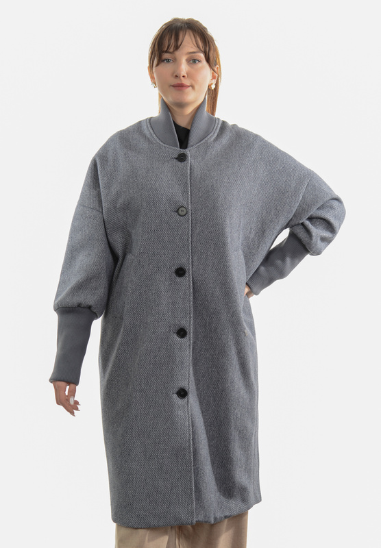 Damska Płaszcz Przejściowy Diana Grafitowy