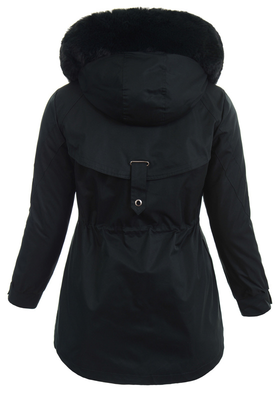 Damska Kurtka Parka Angelika Butelkowo Zielona