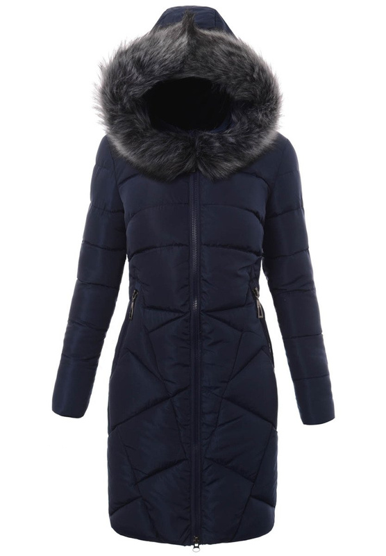 Damska Zimowa Kurtka Ortalionowa Florencja Granatowa