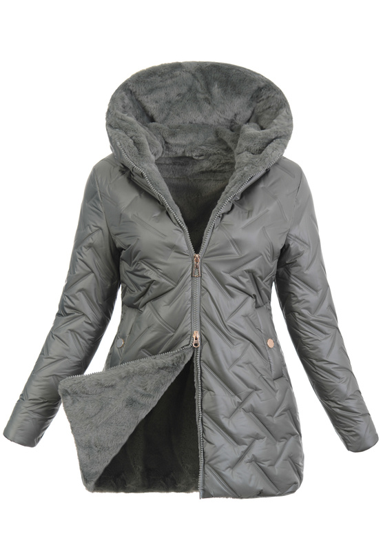 Damska Kurtka Zimowa Malina Zielona