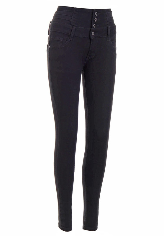 Damskie Spodnie Jeansowe Czarne