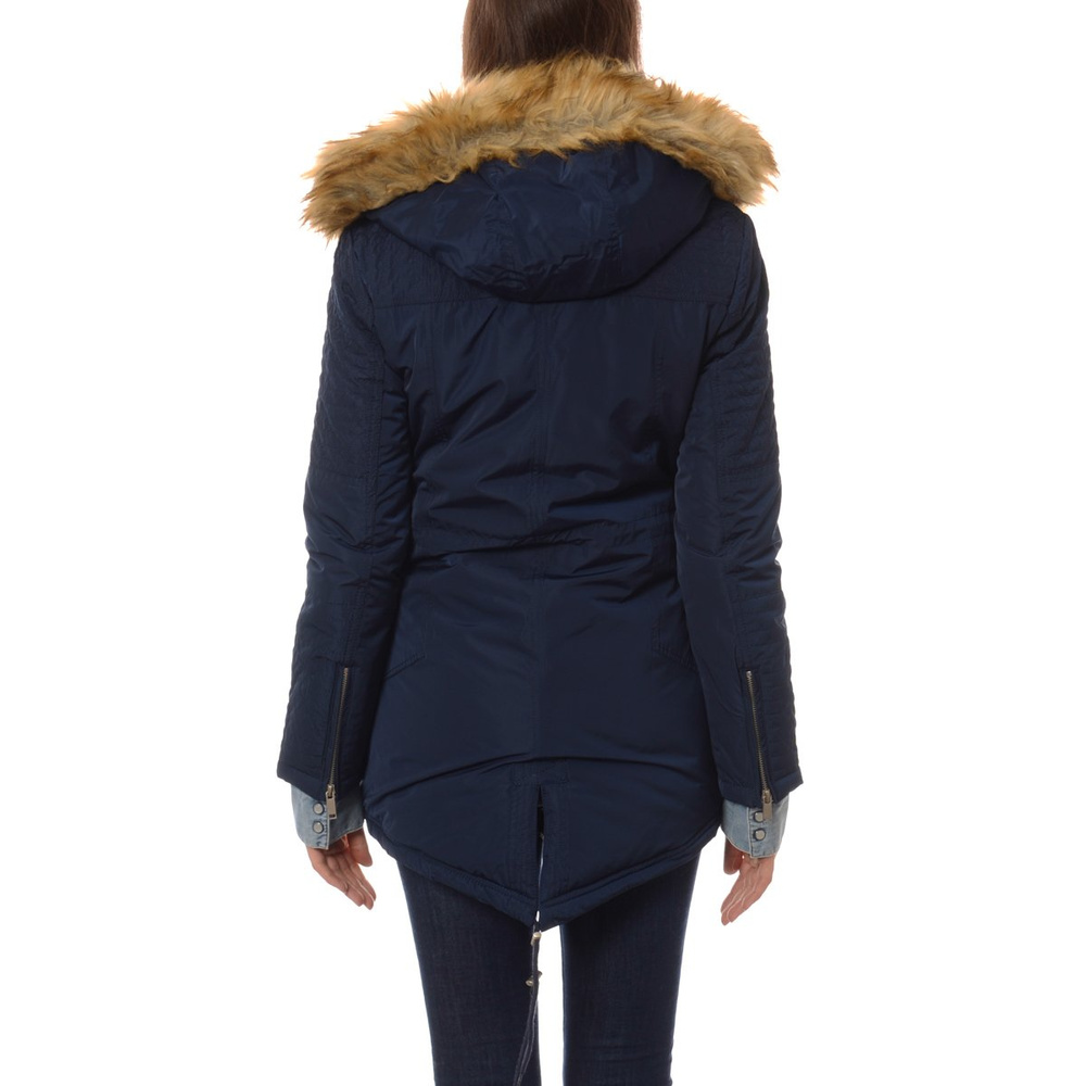 Parka Kurtka Zimowa Granatowa