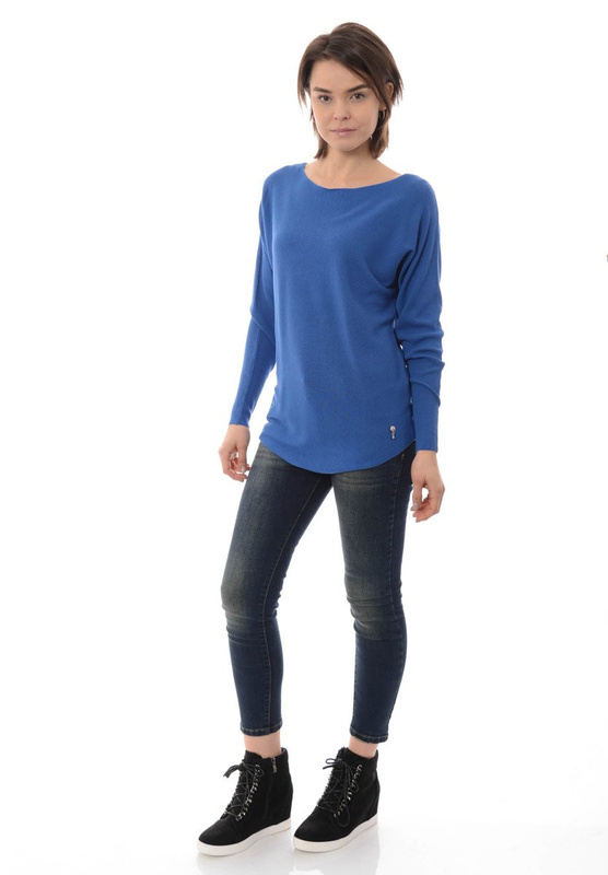 Damska Bluzka Oversize Niebieska