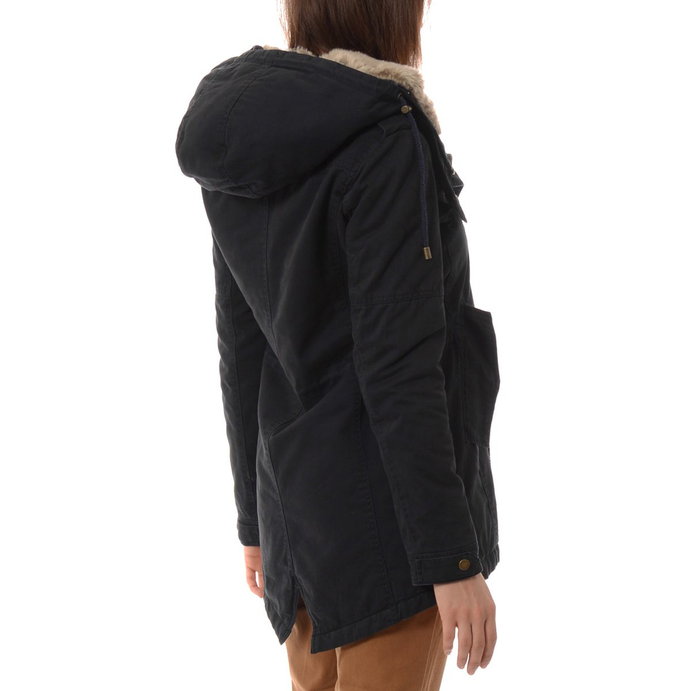 Damska Zimowa Parka Granatowa