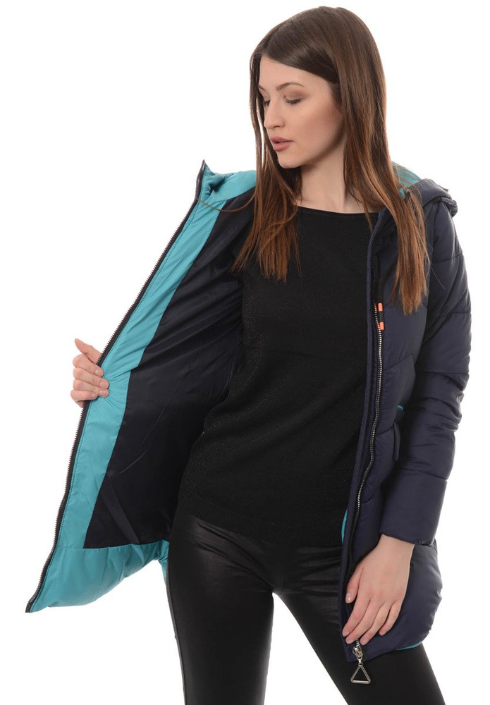 Damska Zimowa Kurtka Ortalionowa Michalina Granatowa