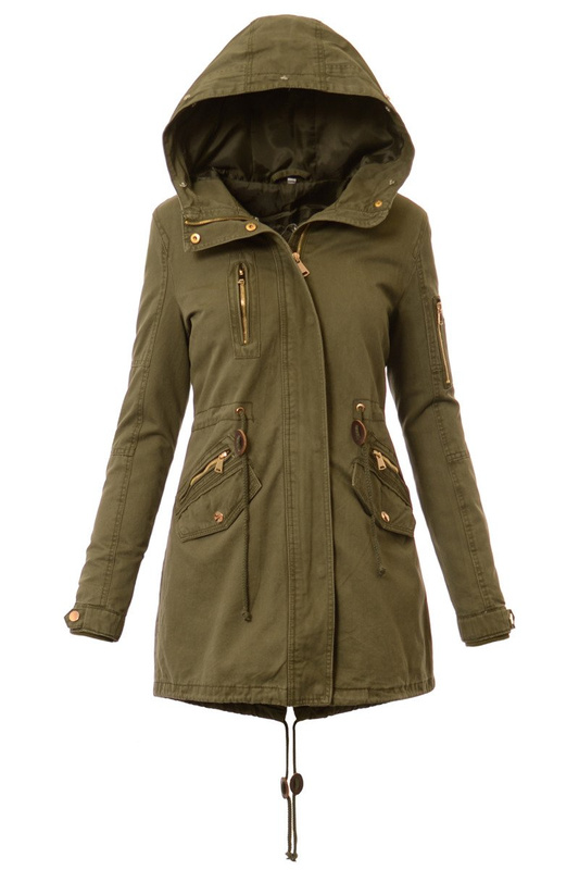 Damska Parka Kurtka Wiosenno Zimowa 2w1 Gwen Zielona