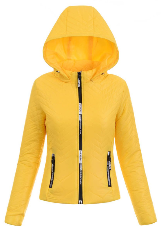 Damska Wiosenna Kurtka Ligia Żółta