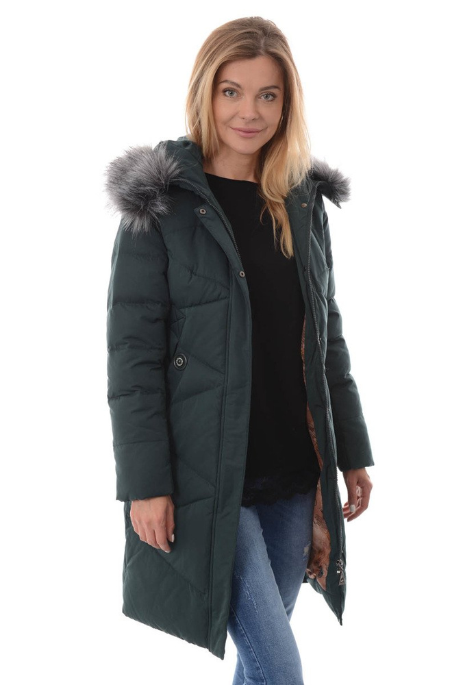 Damska Zimowa Kurtka Ortalionowa Zielona