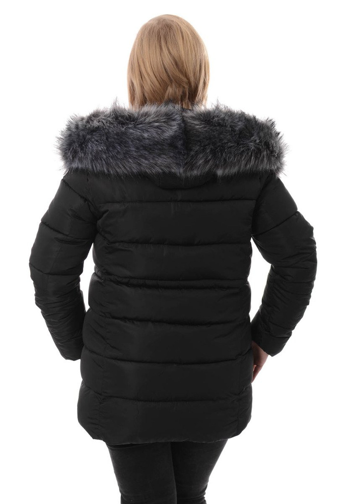 Damska Zimowa Ortalionowa Kurtka Czarna