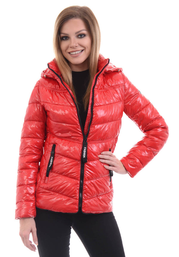 Damska Wiosenno - Jesienna Kurtka Samanta Czerwona