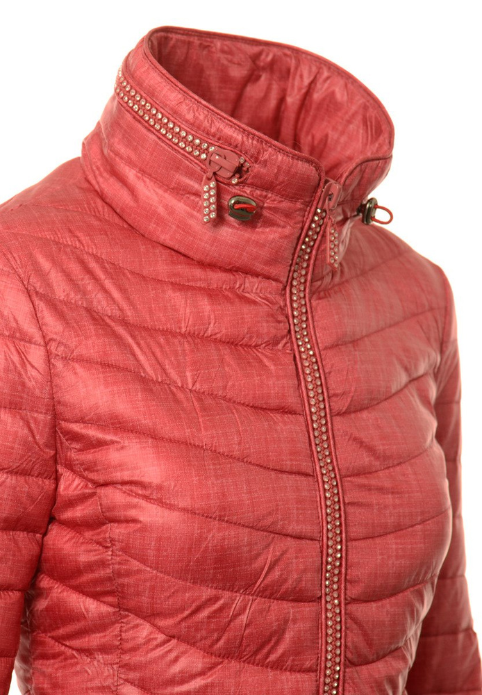 Damska Jesienna Wiosenna Kurtka Ortalionowa Malinowy Melanż