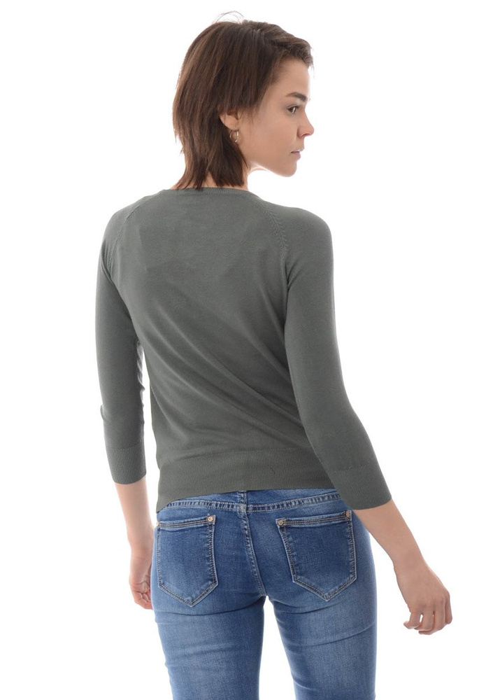 Damska Bluzka Sweterek Zapinany Zielony