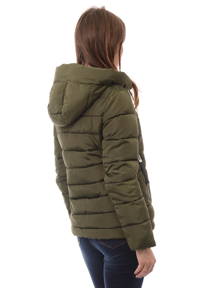 Damska Zimowa Kurtka Ortalionowa Lea Zielona