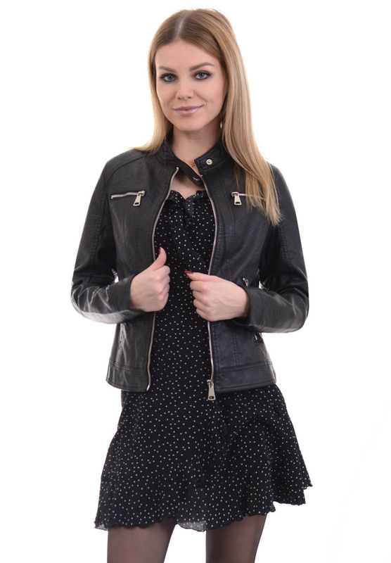 Damska Kurtka Ramoneska Klarisa Czarna