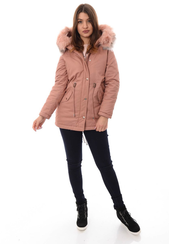 Damska Kurtka Parka Zimowa Kornela Różowa