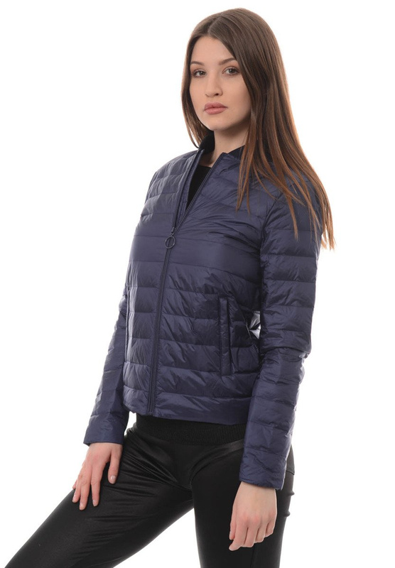 Damska Puchowa Wiosenna Kurtka Kornelia Granatowa
