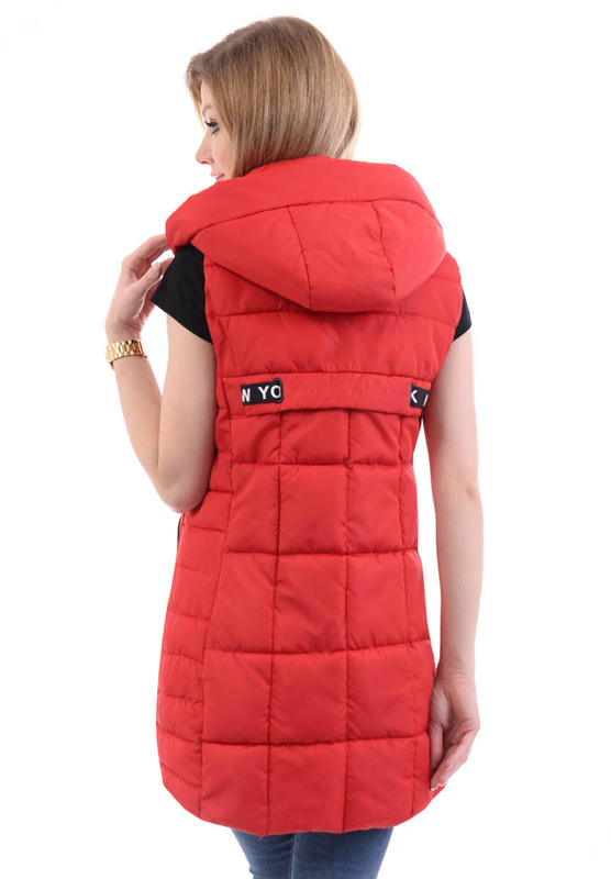 Damska Kamizelka Bezrękawnik Marietta Czerwony