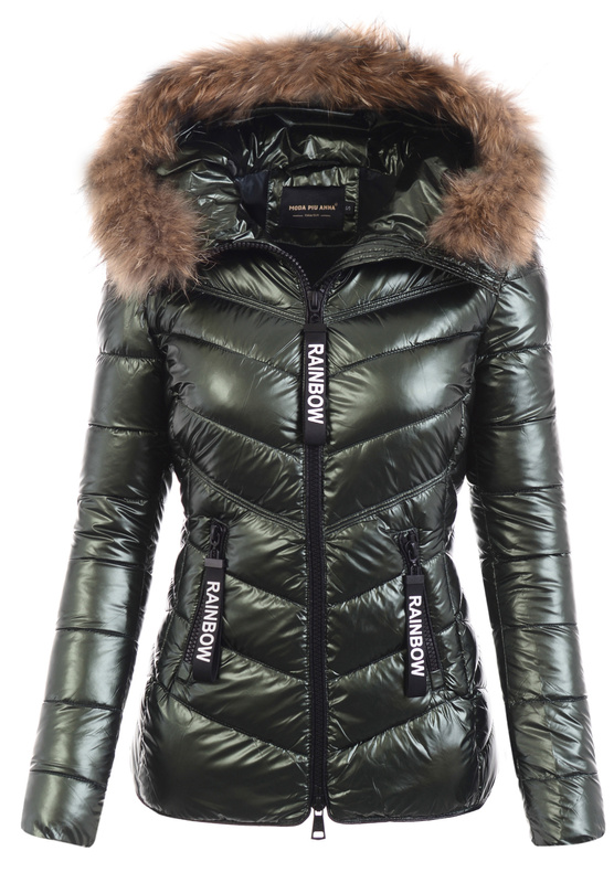 Damska Kurtka Zimowa Ortalionowa Marcelina Zielona