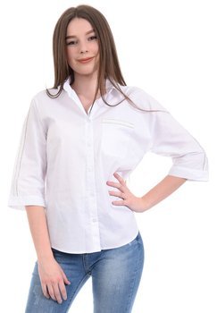 Damska Bluzka Koszula Biała