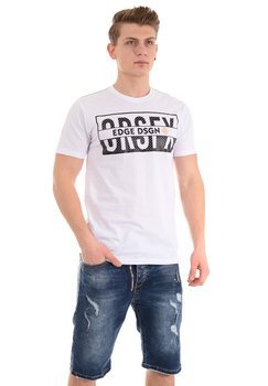 Męska Koszulka T-Shirt Nadruk Biała