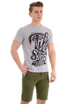 Męska Koszulka T-Shirt Nadruk Szara